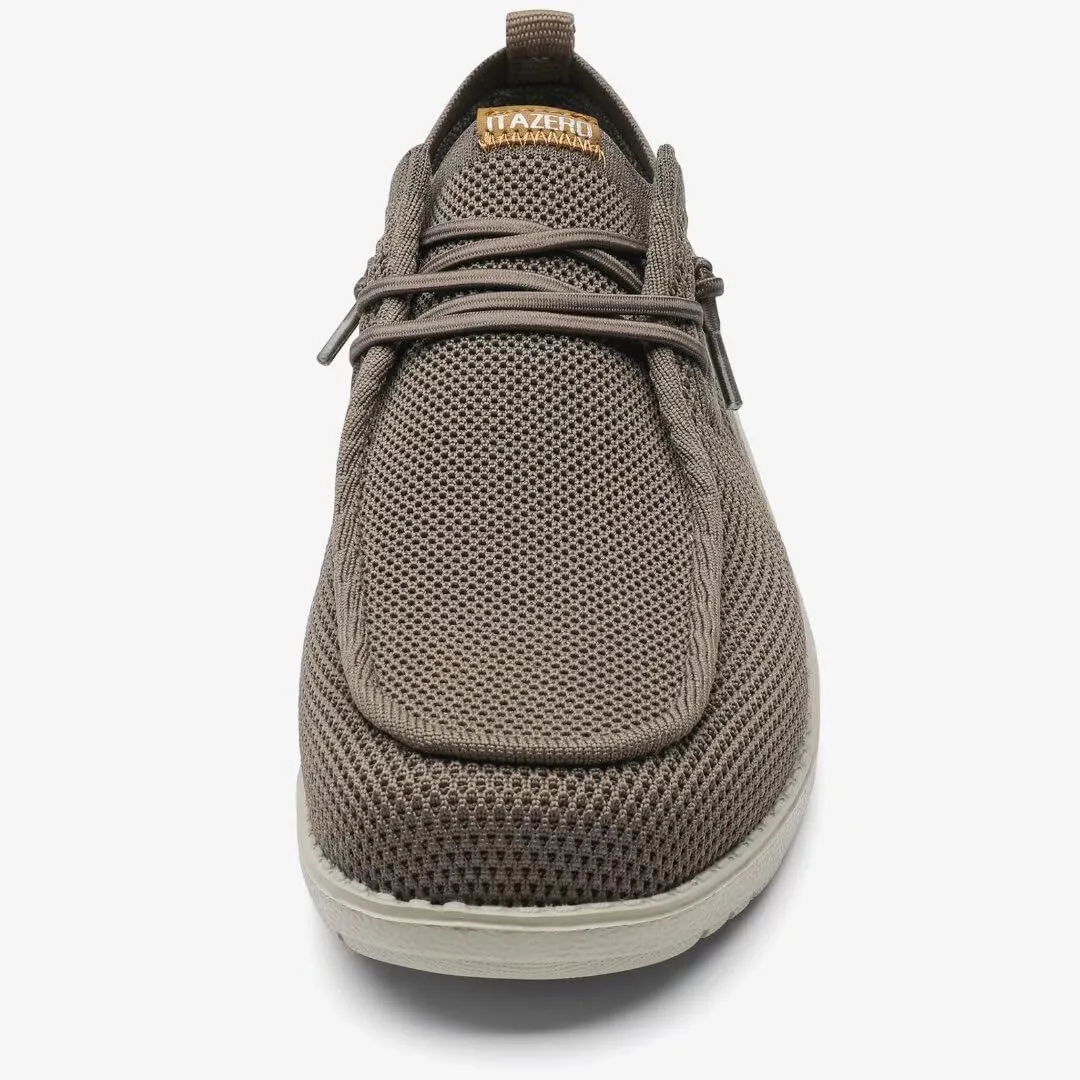 1TAZERO Wide-Shoes for Men-Slip on Walking-Loafers Casual-Shoes - Wide Width Comfortable Orthopedic Shoes for Men with Arch Support for Plantar Fasciitis