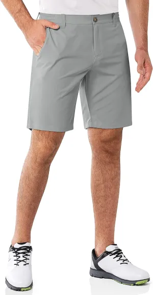 33,000ft Men's Golf Shorts 9" Dry Fit Stretch Golf Short UPF 50  Lightweight Flat Front Golf Shorts with Pockets