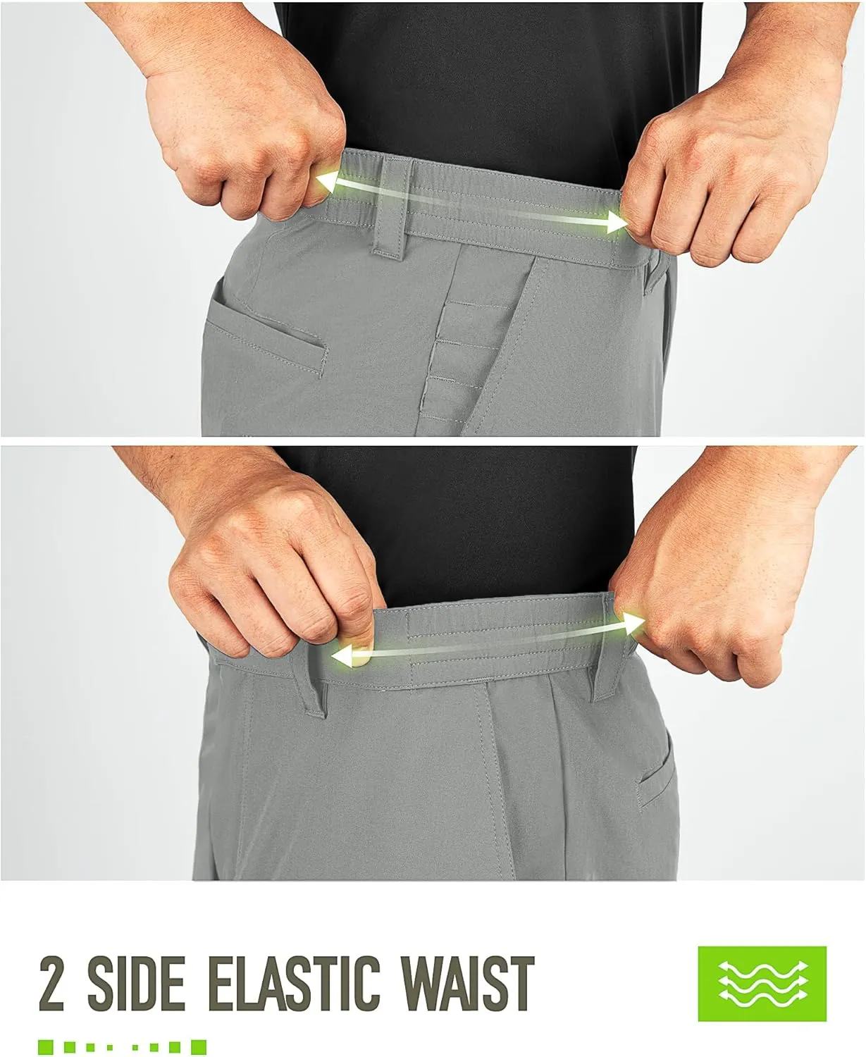 33,000ft Men's Golf Shorts 9" Dry Fit Stretch Golf Short UPF 50  Lightweight Flat Front Golf Shorts with Pockets