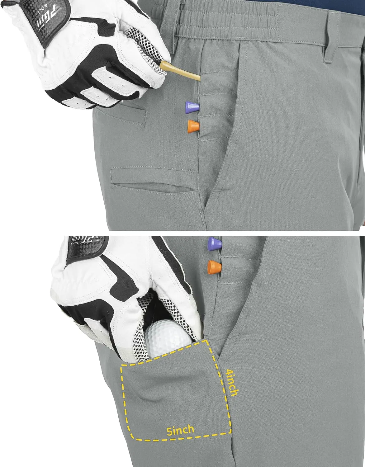 33,000ft Men's Golf Shorts 9" Dry Fit Stretch Golf Short UPF 50  Lightweight Flat Front Golf Shorts with Pockets