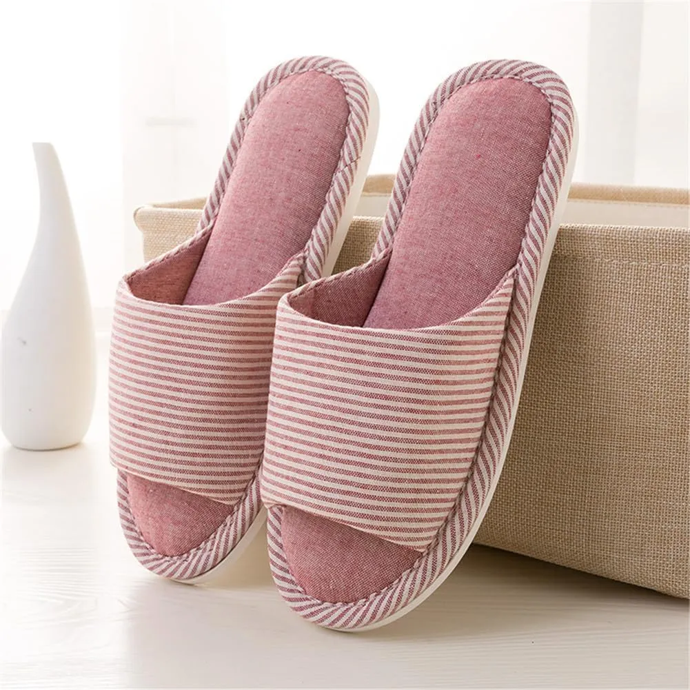 4 Pairs Spa Slippers - Non Slip Disposable Slippers for Guests, Men & Women - Washable & Travel Friendly