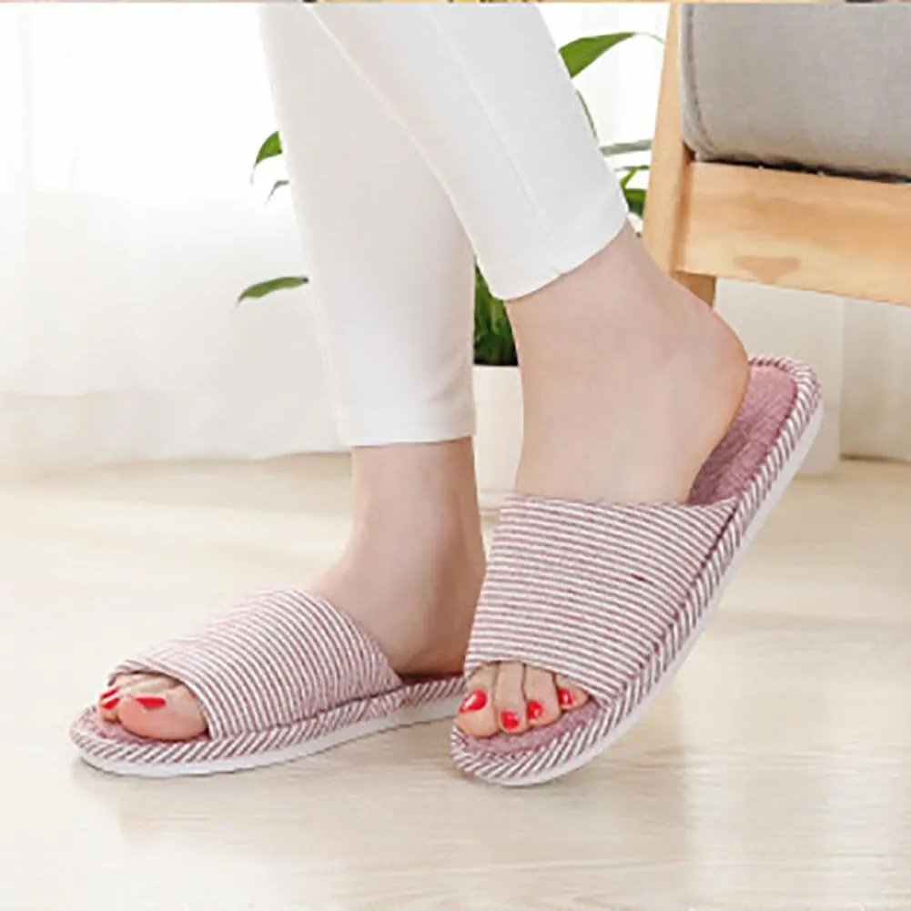 4 Pairs Spa Slippers - Non Slip Disposable Slippers for Guests, Men & Women - Washable & Travel Friendly