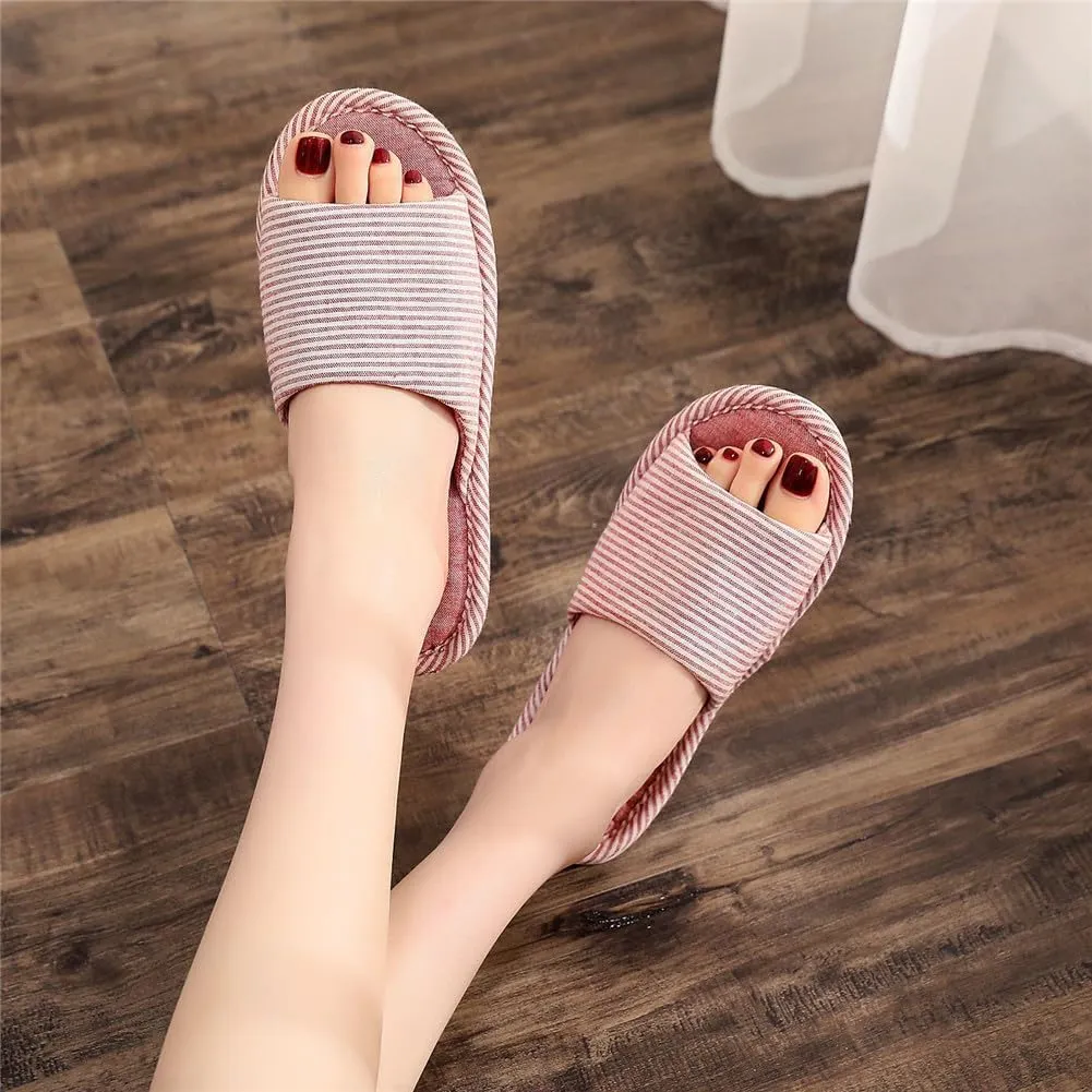 4 Pairs Spa Slippers - Non Slip Disposable Slippers for Guests, Men & Women - Washable & Travel Friendly