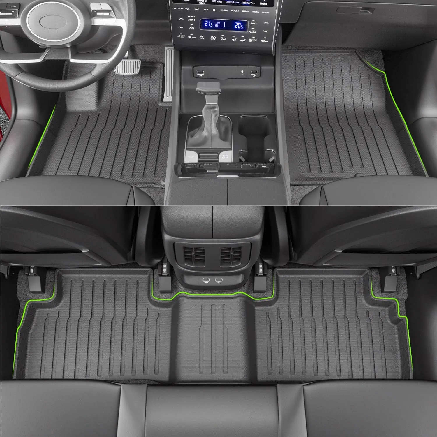 4.3FT Bed Mat Floor Mat Compatible with 2022-2025 Santa Cruz TPE Truck Bed Liner Replacement for 2022-2025 Santa Cruz Accessories(4.3FT Bed Mat Floor Mat)
