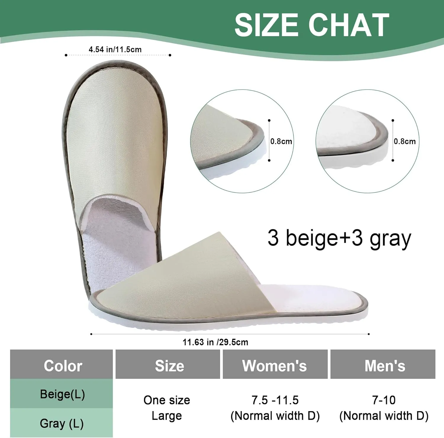 6-8 Pairs Disposable Slippers, Non Slip Slippers for Guests, Washable & Reusable, Soft and Breathable Crystal Twill Fabric, Unisex, Suitable for house, Hotel, Travel, Parties, Spa, Wedding