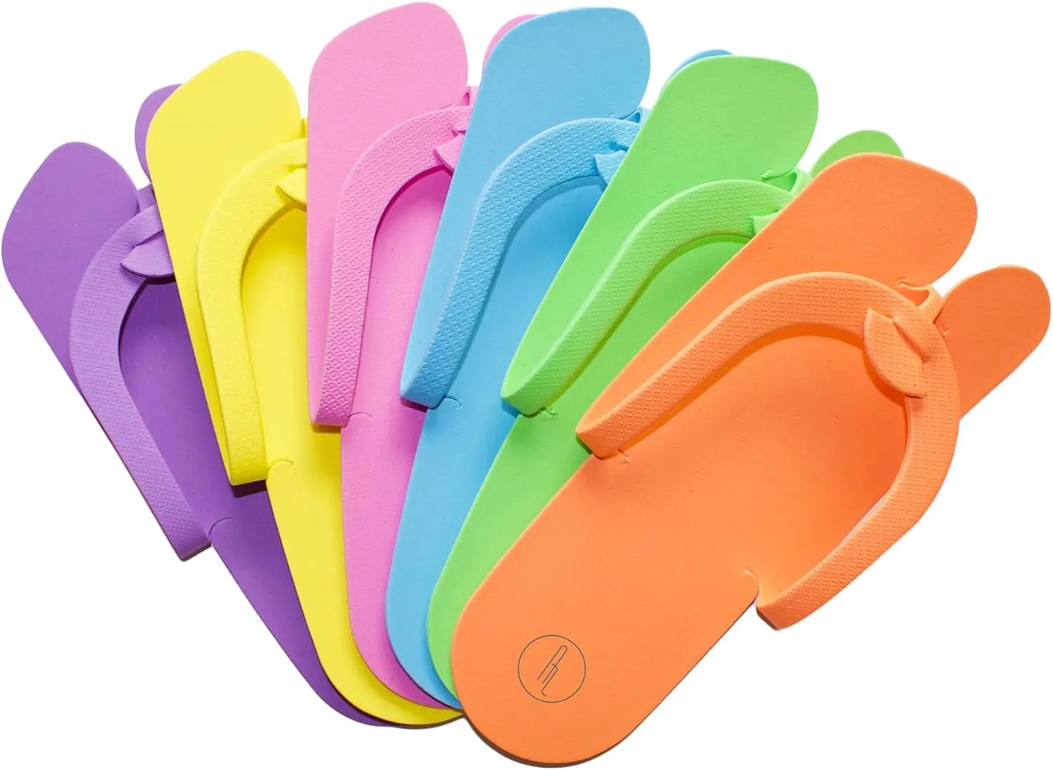 60 Pairs Disposable Anti-Slip Pedicure EVA Slippers Spa Party Pack- Bulk 6 Fun Colors Ideal for At Home Spa Party & Nail Salon