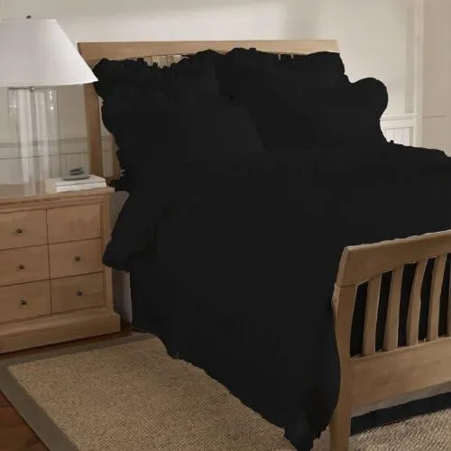 600 Tc 100% Egyptian Cotton Sheet Set Black Stripe Queen Size Offer-972