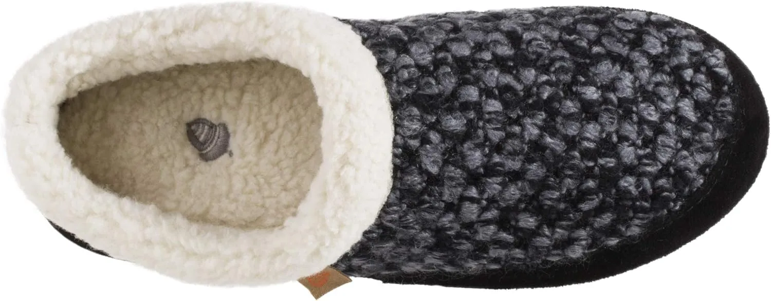Acorn Womens Slipper with Berber Lining, Suede Siding and Durable Non-Slip Indoor/Outdoor Sole