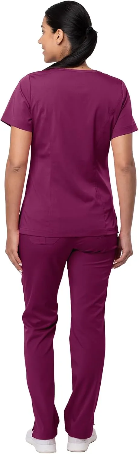 Adar Pro Breakthrough Plus Scrub Set for Women - Enhanced V-Neck Top & Multi Pocket Pants