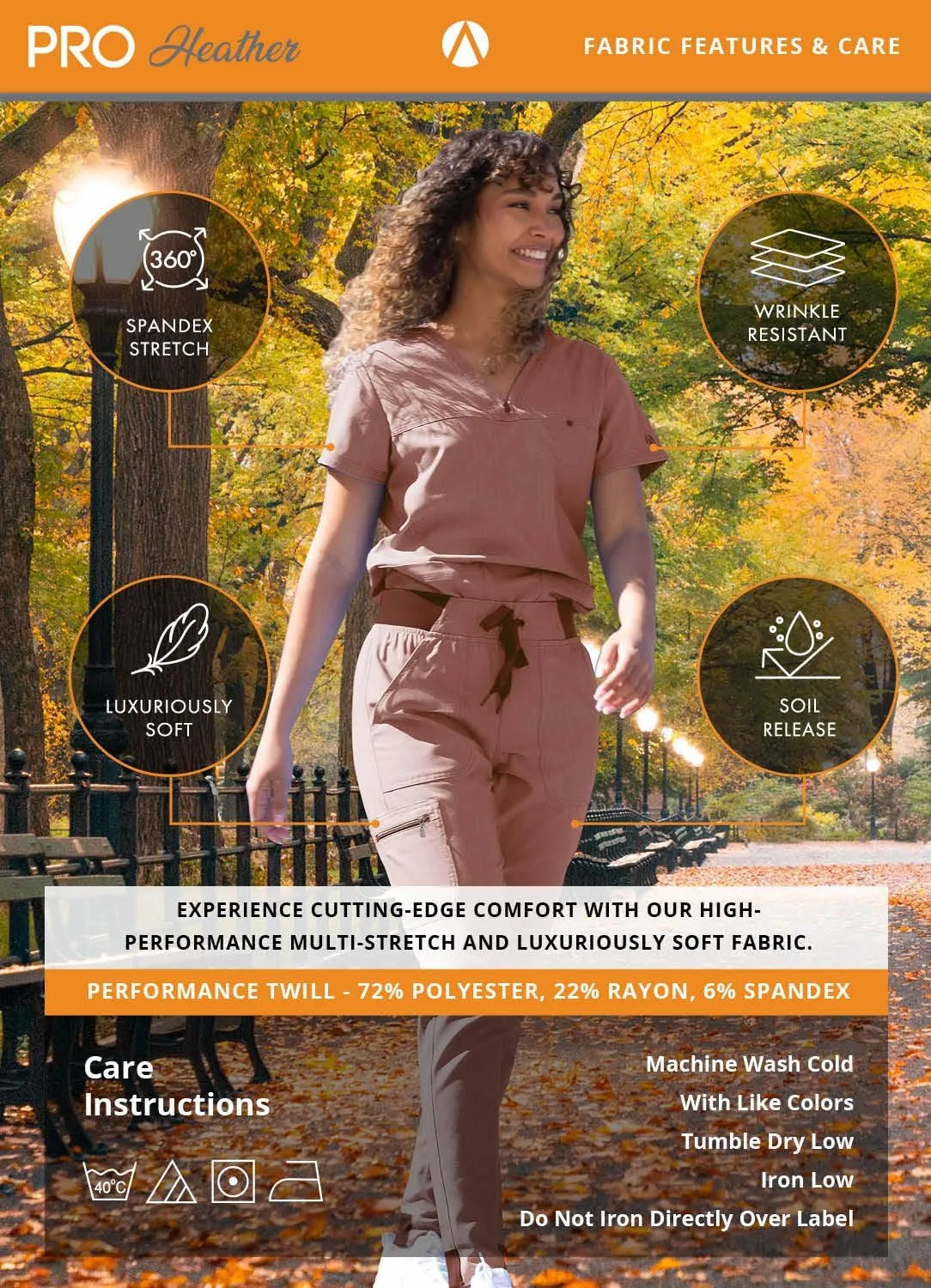 Adar Pro Breakthrough Plus Scrub Set for Women - Enhanced V-Neck Top & Multi Pocket Pants