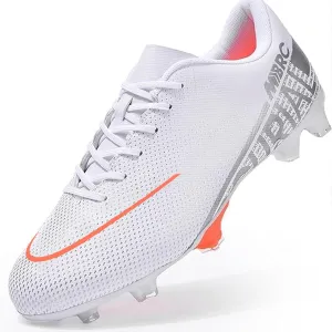 Adult Soccer Cleats Men-High-Tops Slip-On Lace Up Football Shoes for Youth Soccer Shoes Indoor Outdoor AG FG
