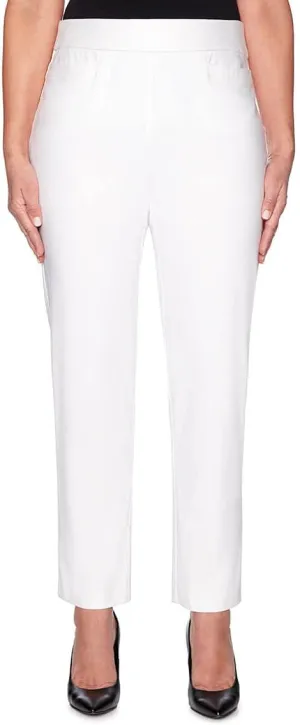 Alfred Dunner Women's Allure Slimming Missy Stretch Pants-Modern Fit