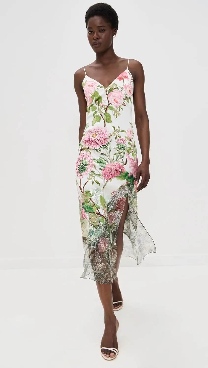 alice   olivia Women's Julietta Cutaway Lace Slip Dress