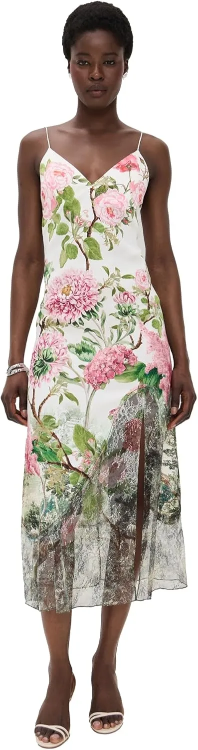 alice   olivia Women's Julietta Cutaway Lace Slip Dress