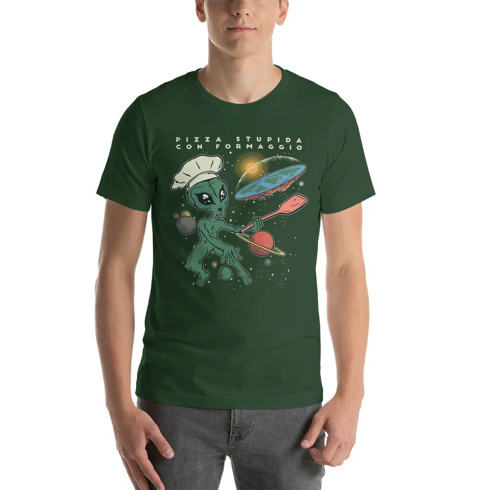 Alien Flat Earth Cook T-Shirt