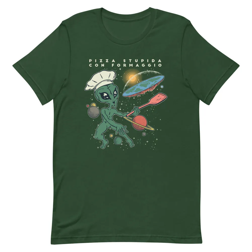 Alien Flat Earth Cook T-Shirt