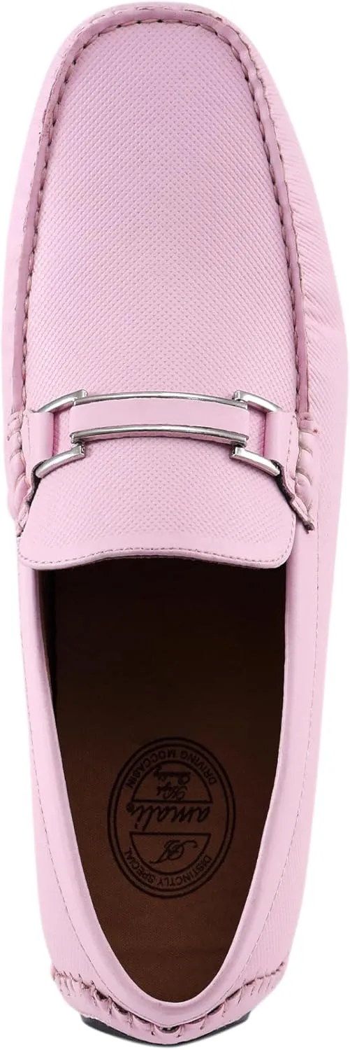 Amali Cola - Driving Moccasins for Men – Mens Slip On Loafers, Moccasins, Slip-on Dress Shoes - Driving Loafers with Matching Color Bit