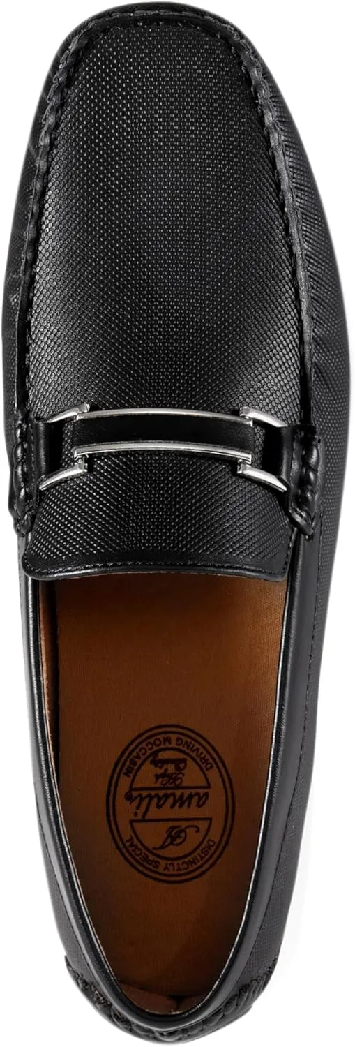 Amali Cola - Driving Moccasins for Men – Mens Slip On Loafers, Moccasins, Slip-on Dress Shoes - Driving Loafers with Matching Color Bit