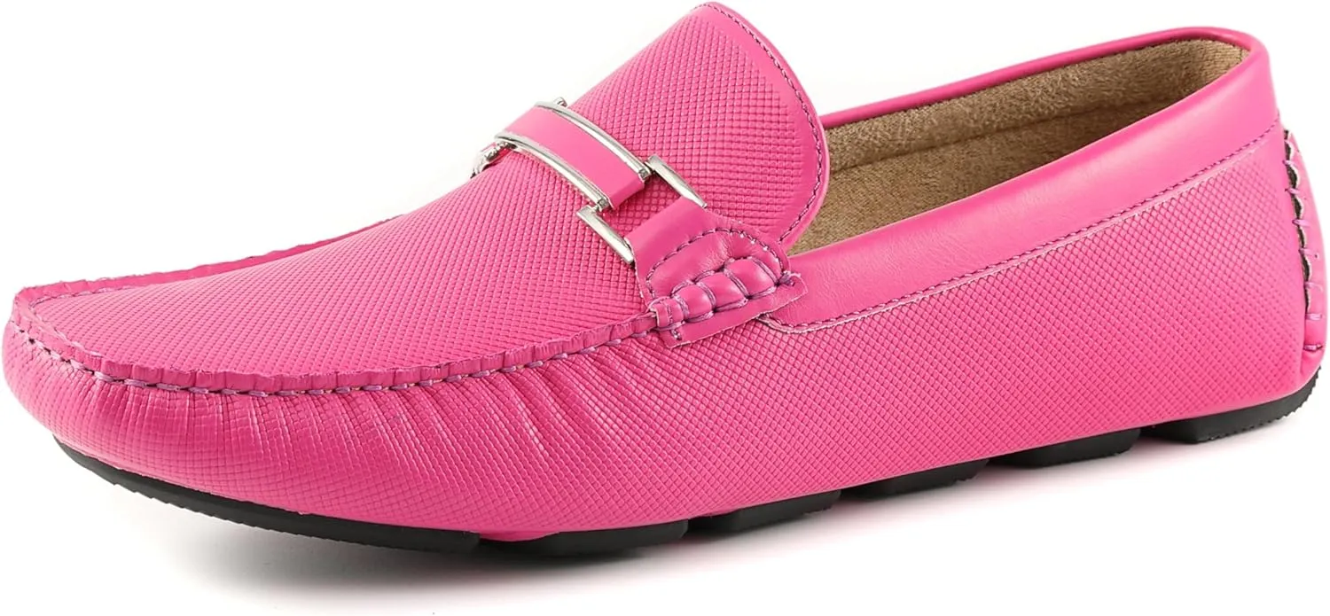 Amali Cola - Driving Moccasins for Men – Mens Slip On Loafers, Moccasins, Slip-on Dress Shoes - Driving Loafers with Matching Color Bit