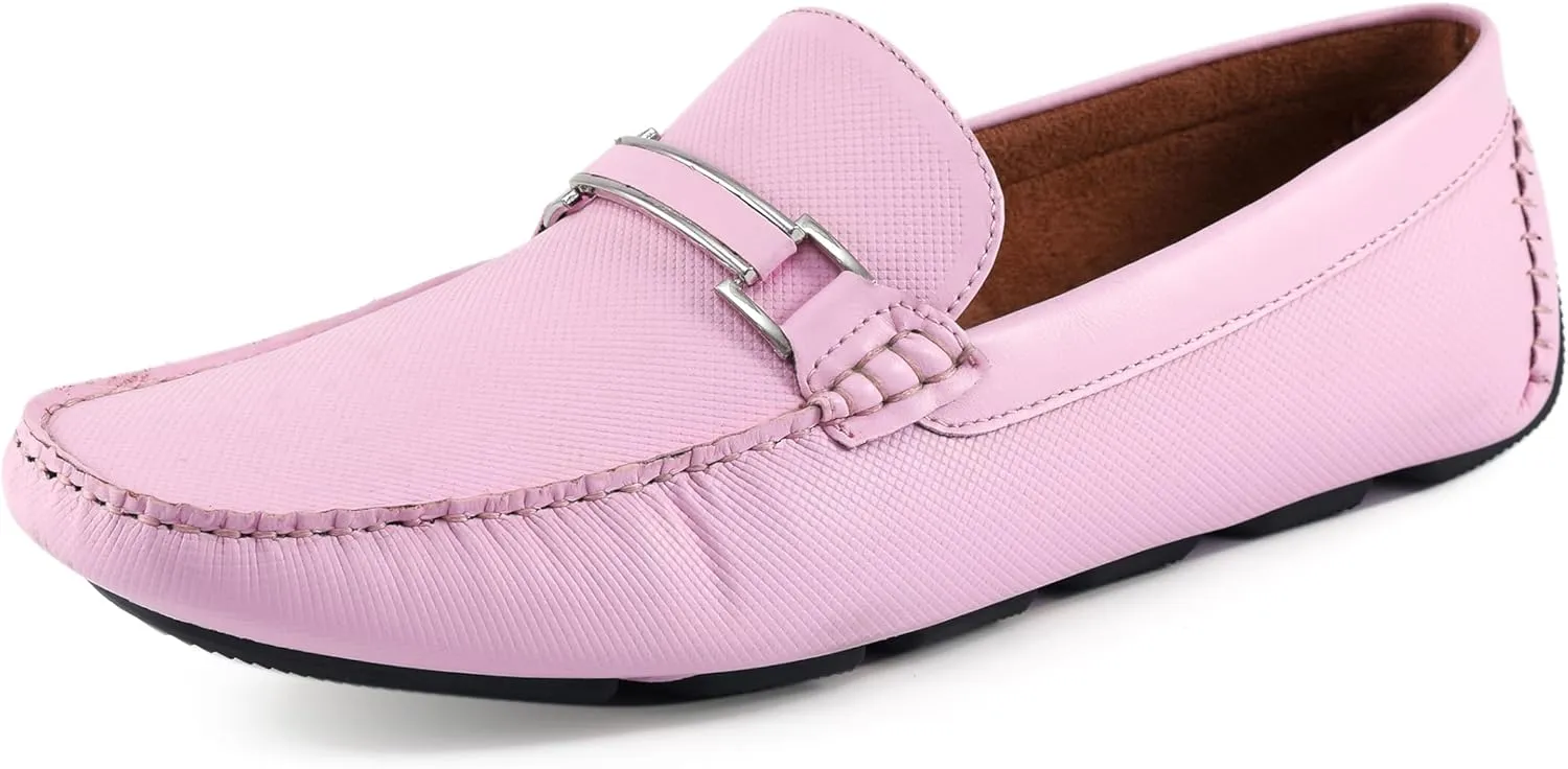 Amali Cola - Driving Moccasins for Men – Mens Slip On Loafers, Moccasins, Slip-on Dress Shoes - Driving Loafers with Matching Color Bit