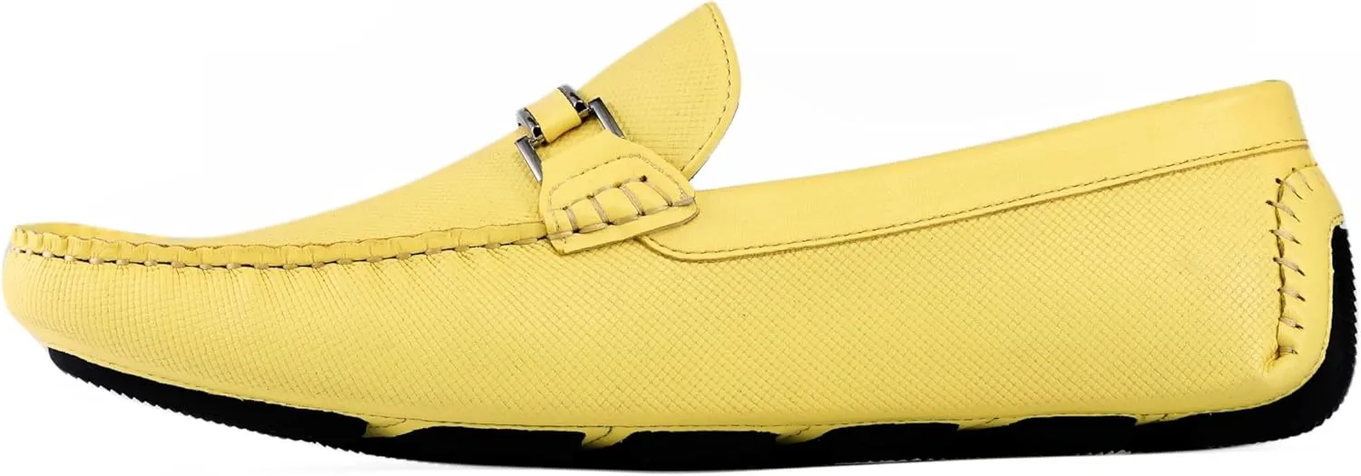 Amali Cola - Driving Moccasins for Men – Mens Slip On Loafers, Moccasins, Slip-on Dress Shoes - Driving Loafers with Matching Color Bit