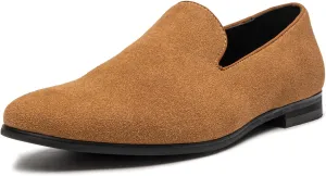 AMAPO Men's Velvet Loafer Shoes,Casual Penny Loafers for Men,Slip-on Dress Men Shoes Black