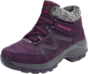 AMDBEL Snow Boots for Women Warm Thermal Boots Waterproof Snow Winter Warm Hiking Work Comfy Boots Sneakers Walking Shoes
