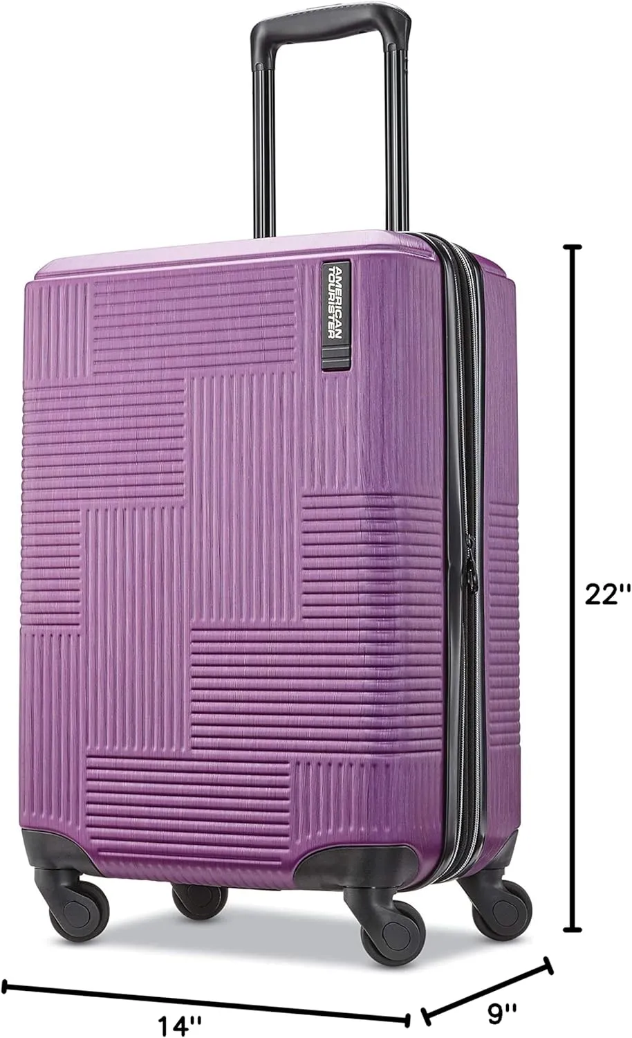 American Tourister Stratum XLT Expandable Hardside Luggage with Spinner Wheels, Power Plum, Carry-On 21-Inch