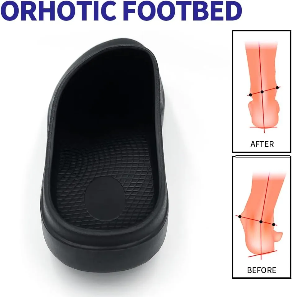 Amoji Unisex Arch Support Revory Slide Sandals Orthopedic Clogs Athletic Shower Slipper XLS1556