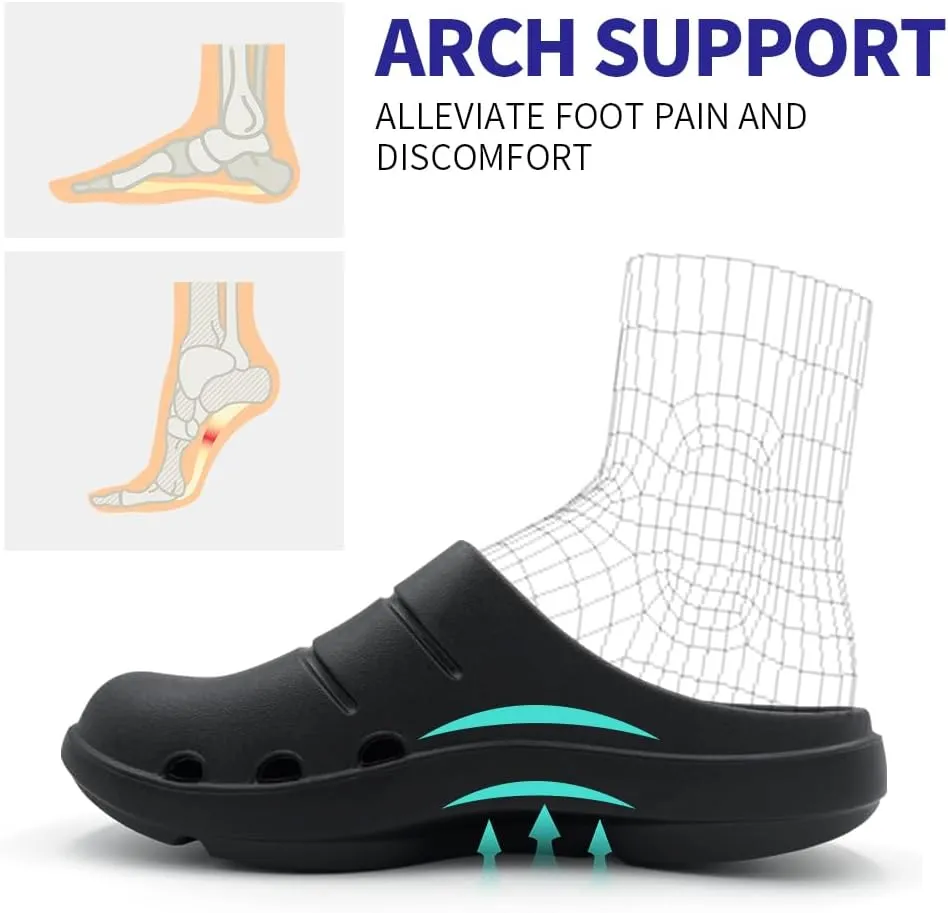 Amoji Unisex Arch Support Revory Slide Sandals Orthopedic Clogs Athletic Shower Slipper XLS1556
