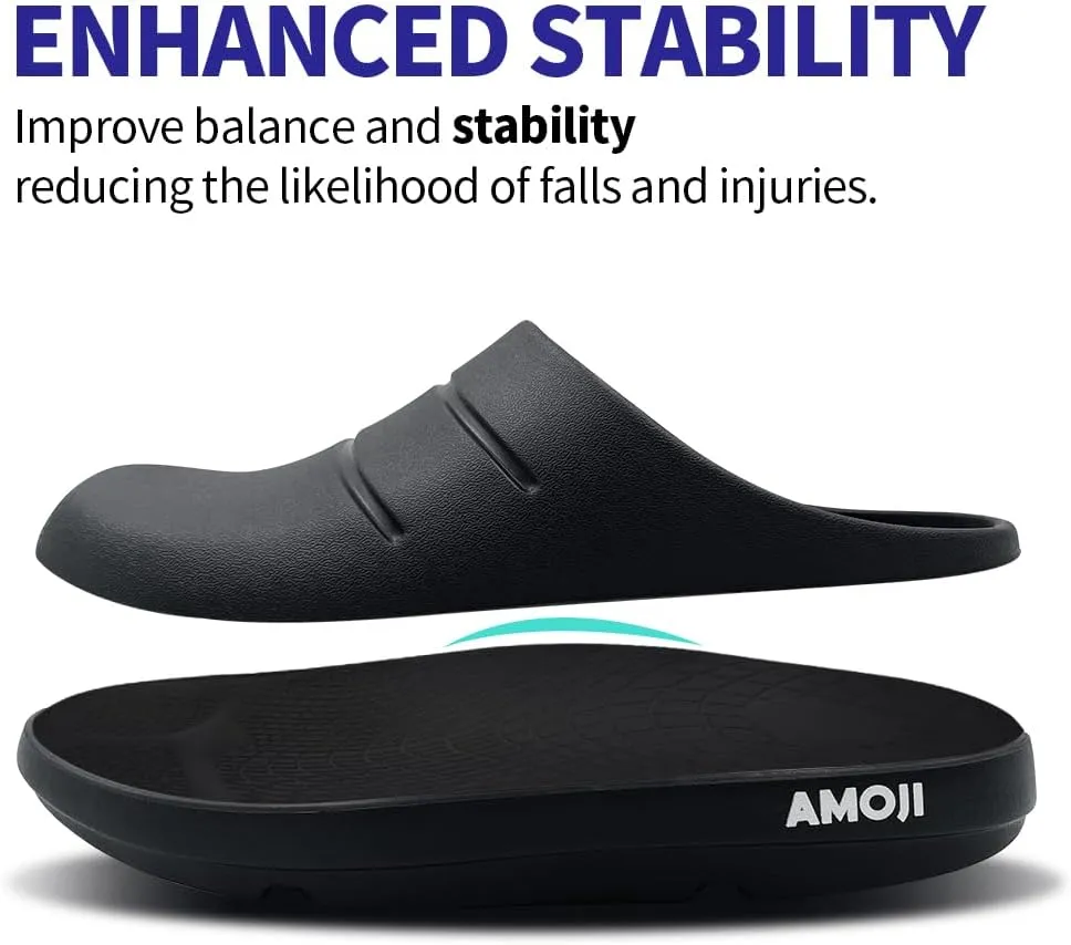 Amoji Unisex Arch Support Revory Slide Sandals Orthopedic Clogs Athletic Shower Slipper XLS1556