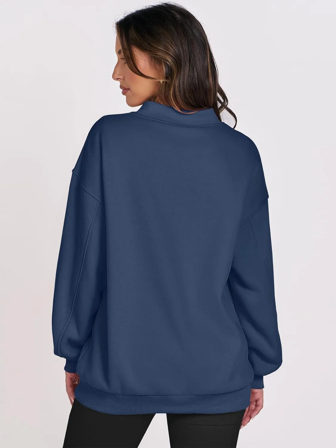 ANRABESS Womens Oversized V Neck Sweatshirt Fleece Long Sleeve Hoodies Pullover Comfy Top Outfits 2024 Teen Preppy Clothes