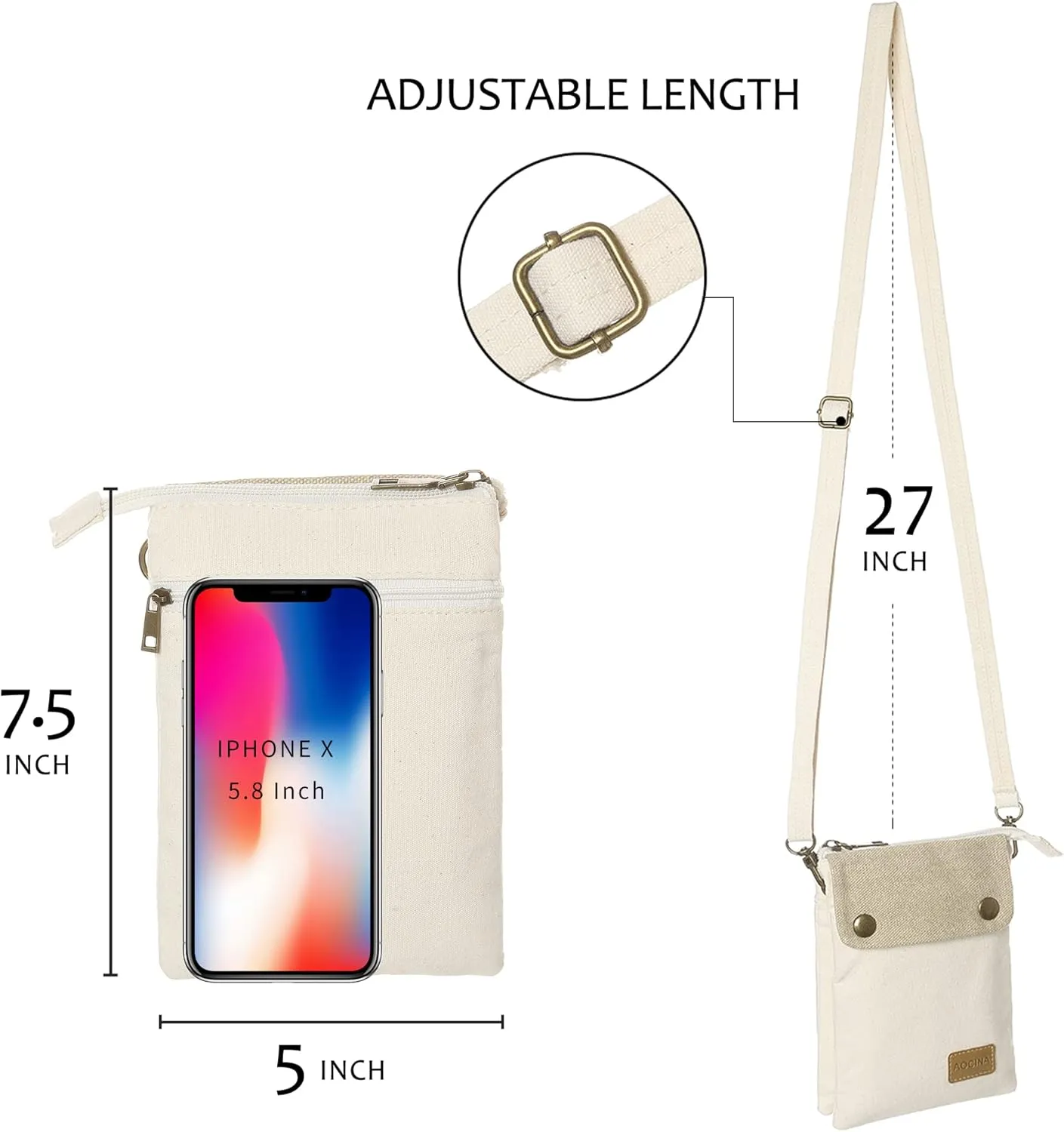 AOCINA Small Crossbody Purse Cute Little Wallet Key Bag Birthday Gifts for Teen Girls Trendy Stuff(Mom and daughter Gifts)