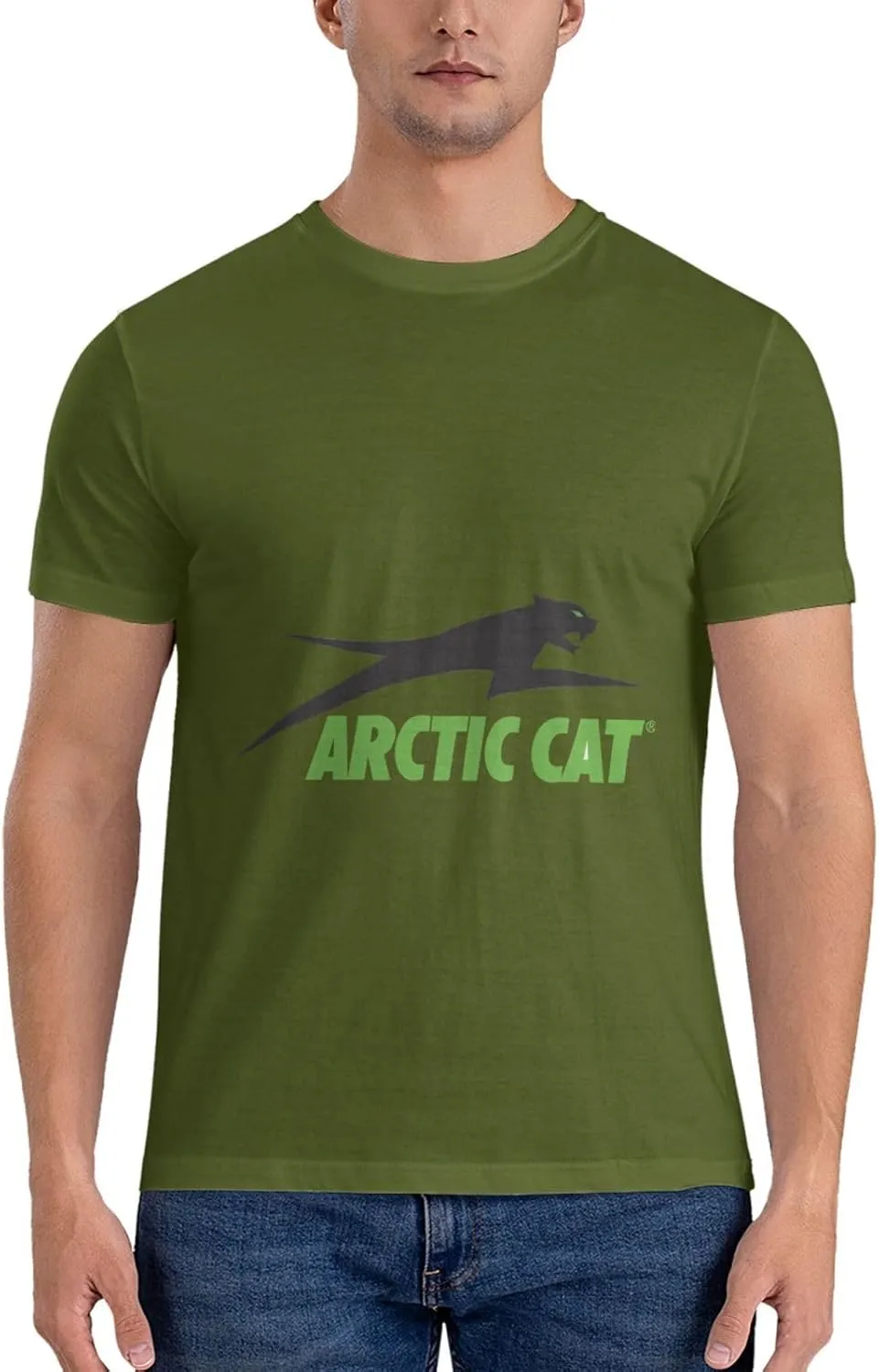 Arctic Cat Logo Men's T-Shirt, Cotton Short-Sleeved T-Shirt