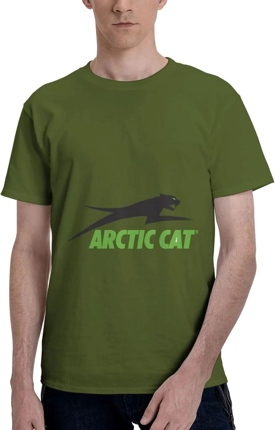 Arctic Cat Logo Men's T-Shirt, Cotton Short-Sleeved T-Shirt