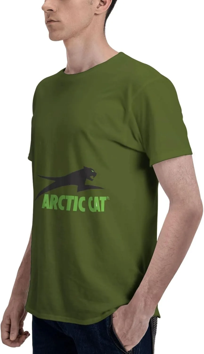 Arctic Cat Logo Men's T-Shirt, Cotton Short-Sleeved T-Shirt