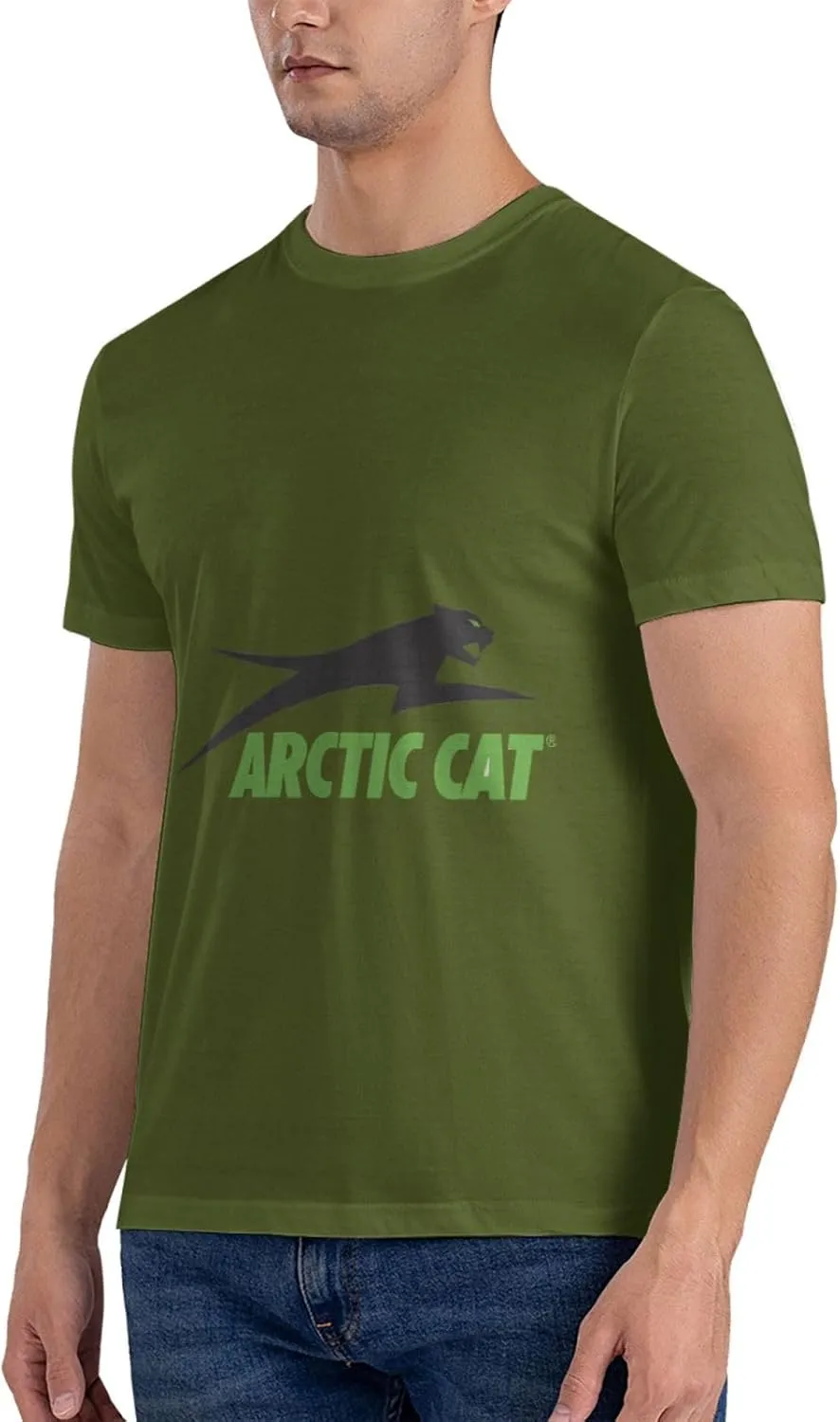 Arctic Cat Logo Men's T-Shirt, Cotton Short-Sleeved T-Shirt