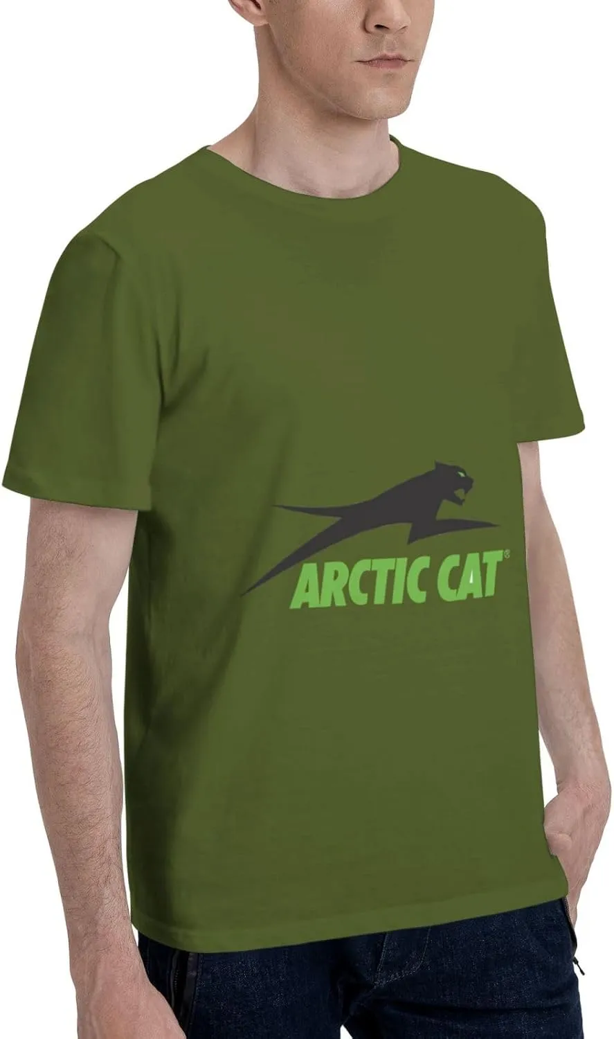 Arctic Cat Logo Men's T-Shirt, Cotton Short-Sleeved T-Shirt