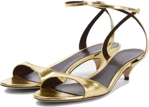Arqa Adjustable Ankle Strap Kitten Sandals Almond Open Toe Slip On Backless Summer Low Heel Pumps Fashionable Dress Classic Wedding Simple Shoes