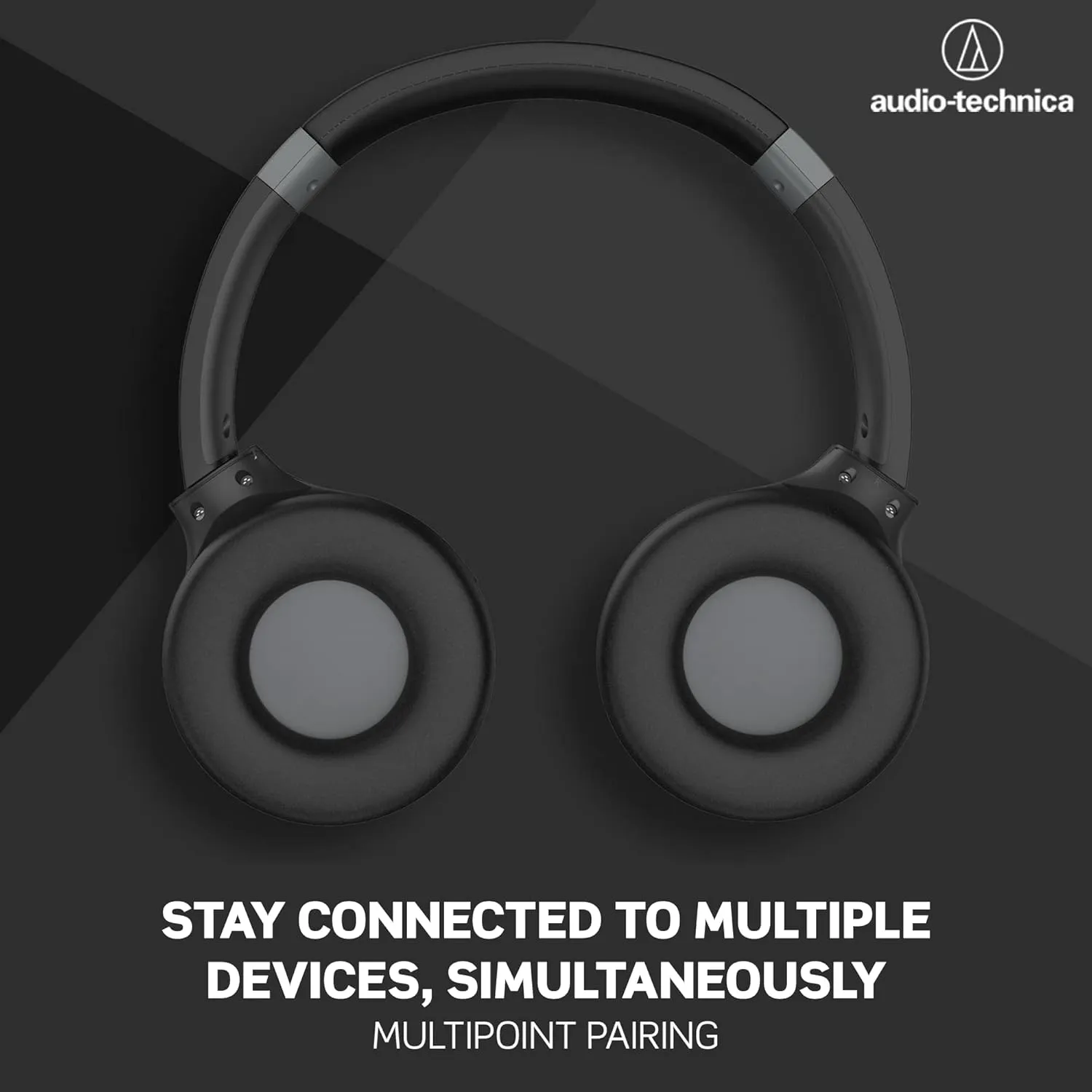 Audio-Technica ATH-S220BTBK Wireless On Ear Headphones, Black