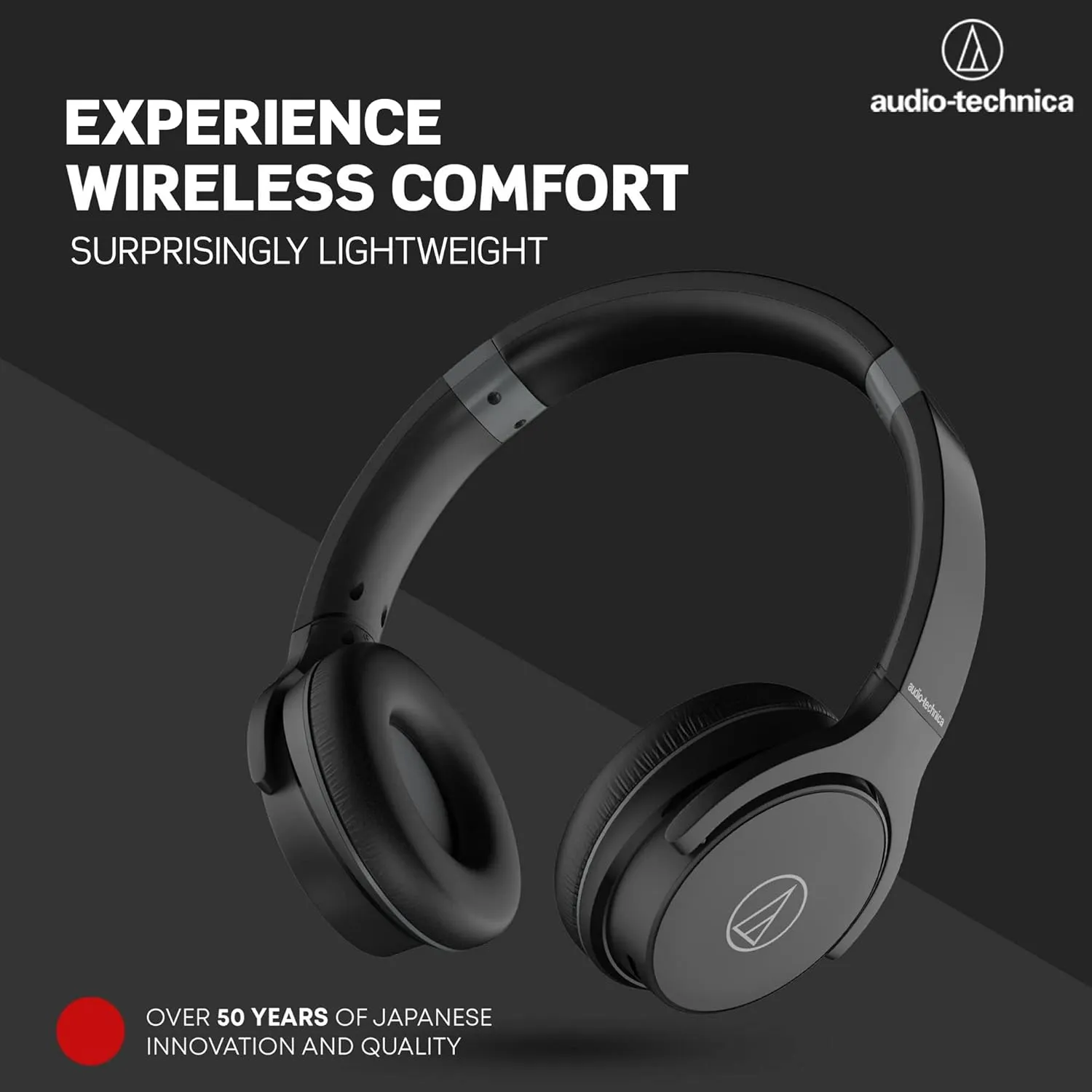Audio-Technica ATH-S220BTBK Wireless On Ear Headphones, Black