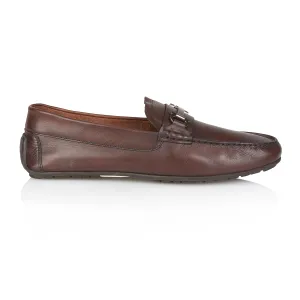 Austin Leather Driving Loafers - Brown