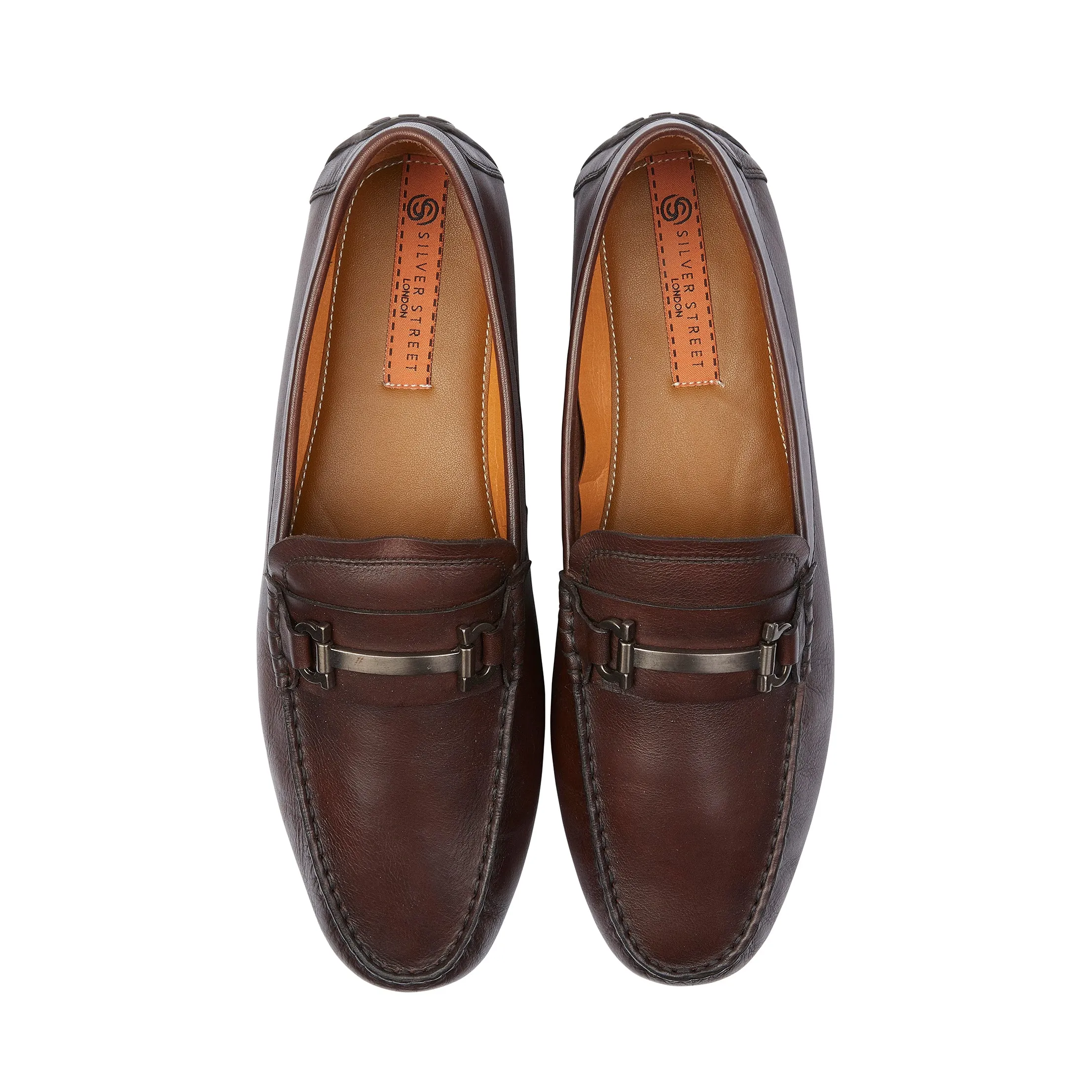 Austin Leather Driving Loafers - Brown