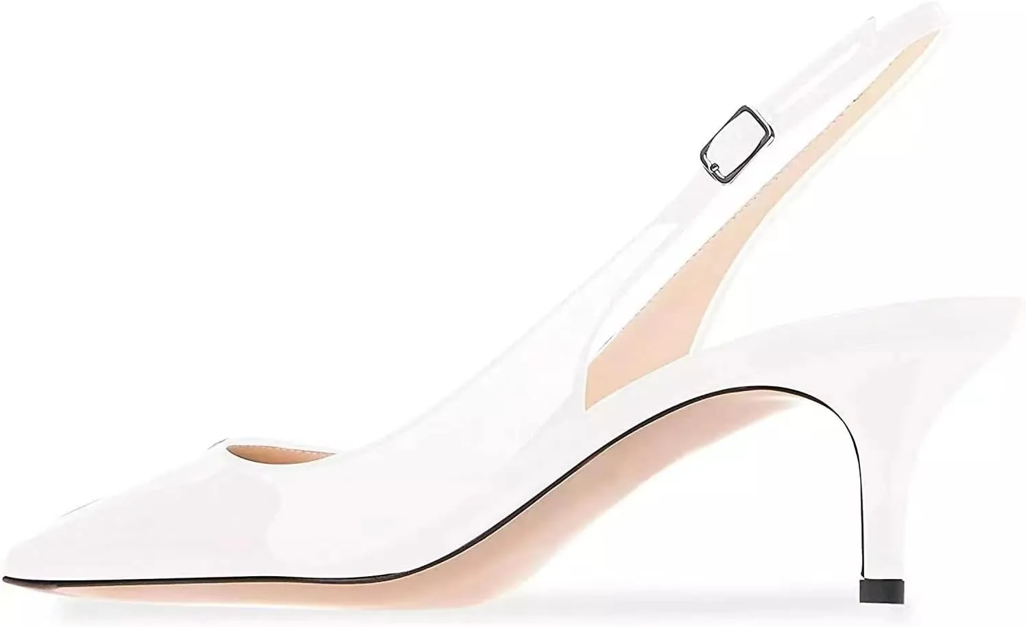 Axellion Women's Slingback Kitten Heels Closed Toe Wedding Pumps, Pointed Toe Low Heel Dress Shoes for Party & Prom