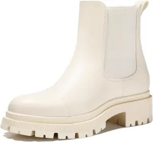 Bacia Chelsea Boots Women Lug Sole Ankle Boots Chunky Heel Slip On Booties