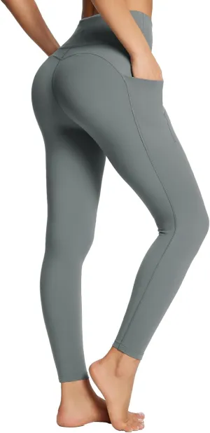 baleaf Women's Leggings with Pockets Tummy Control Workout High Waisted Athletic Running 7/8 Ultra Soft Gym Yoga Ankle Pants