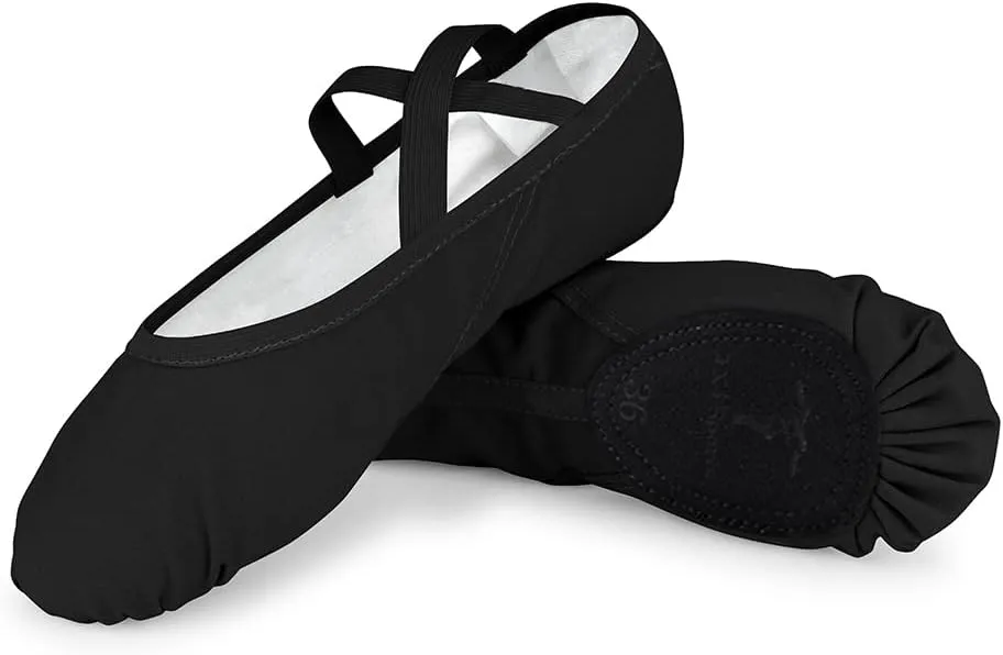 Ballet Slipper Dance Shoes for Women & Girls - Canvas Ballet Shoes for Yoga
