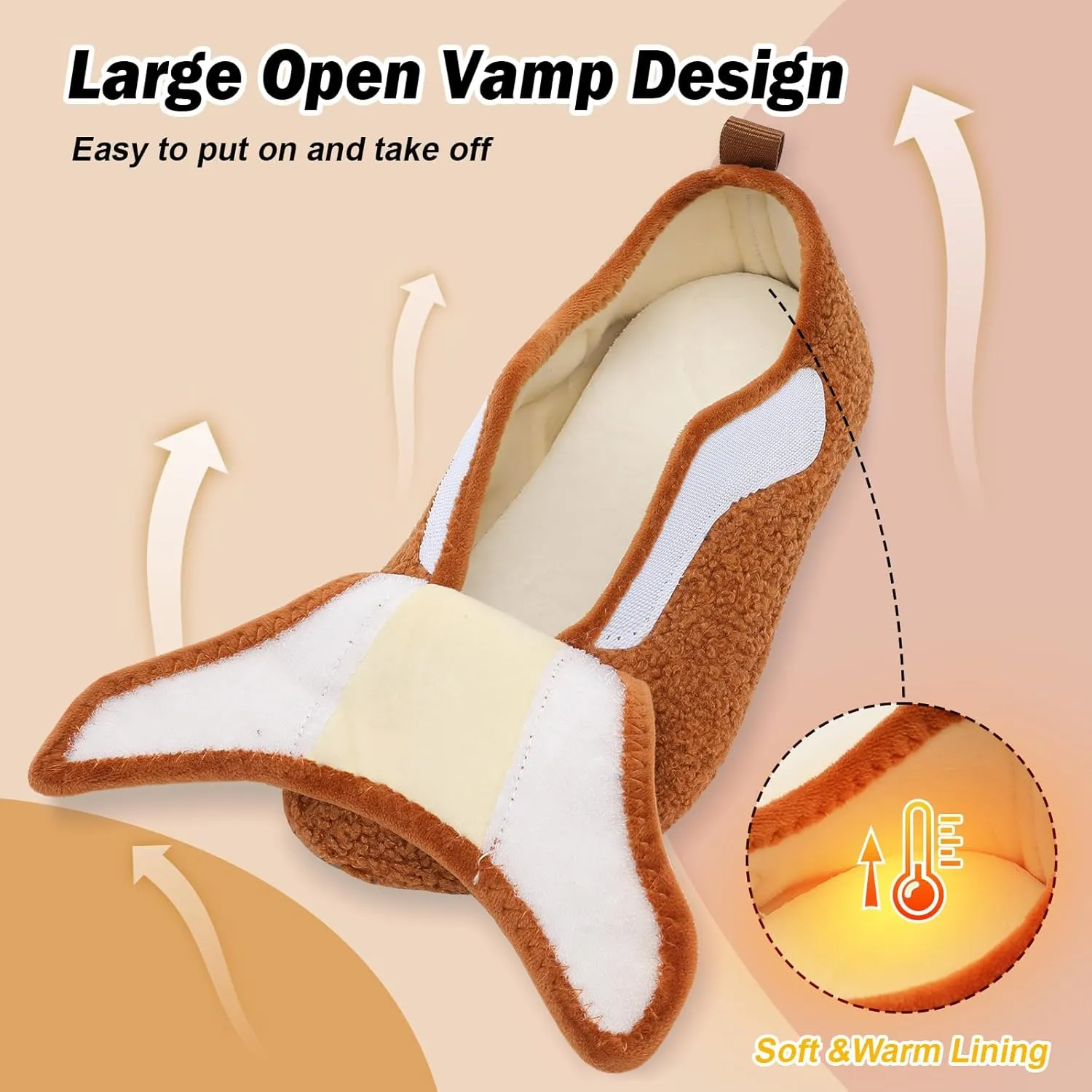 BARERUN Slippers for Women Men Wide House Diabetic Shoes for Women Men Warm Arthritis Edema Swollen Neuropathy Socks Slip on Adjustable Fuzzy Comfy Soft Womens Mens Bedroom Sliipers