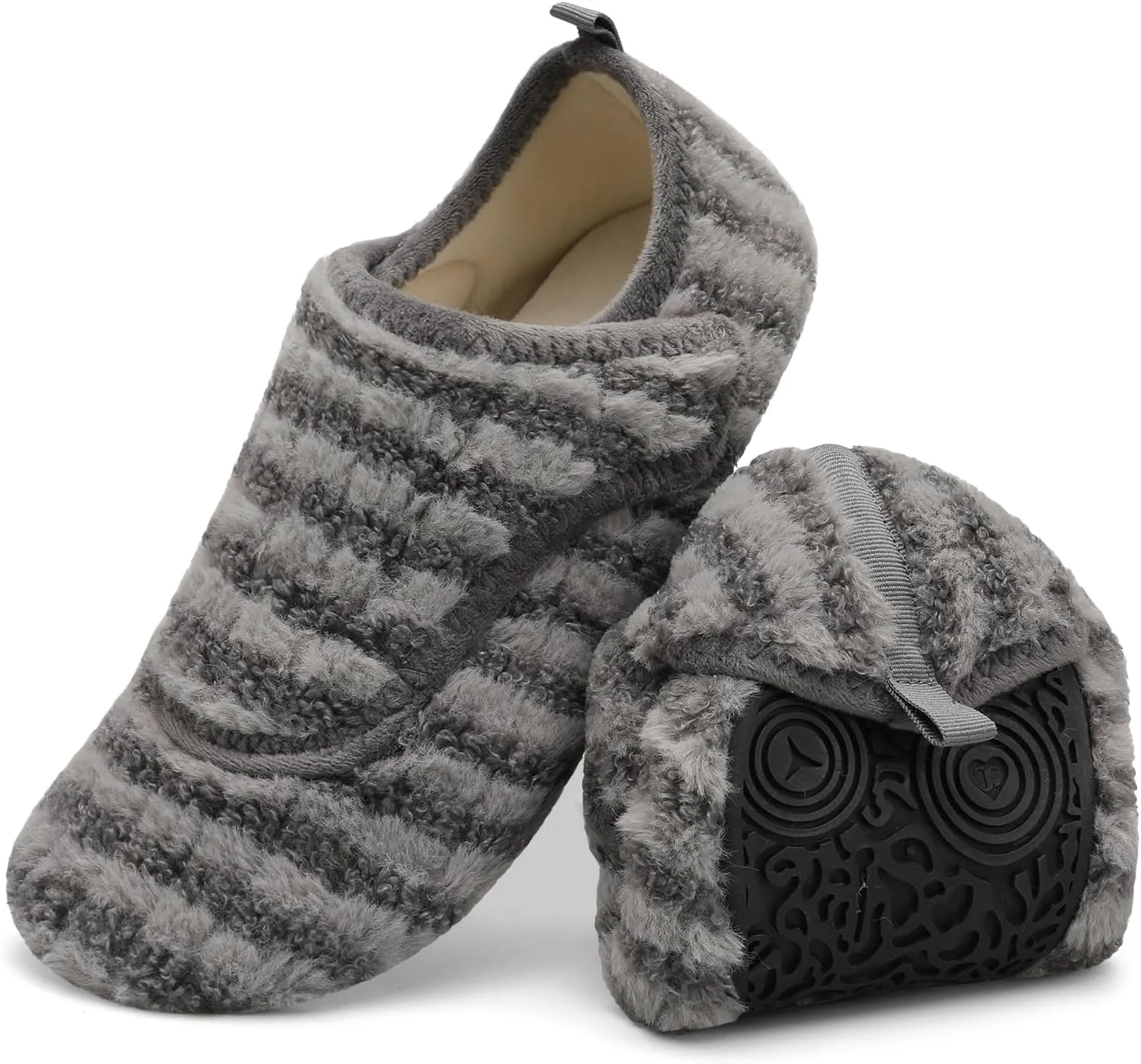 BARERUN Slippers for Women Men Wide House Diabetic Shoes for Women Men Warm Arthritis Edema Swollen Neuropathy Socks Slip on Adjustable Fuzzy Comfy Soft Womens Mens Bedroom Sliipers