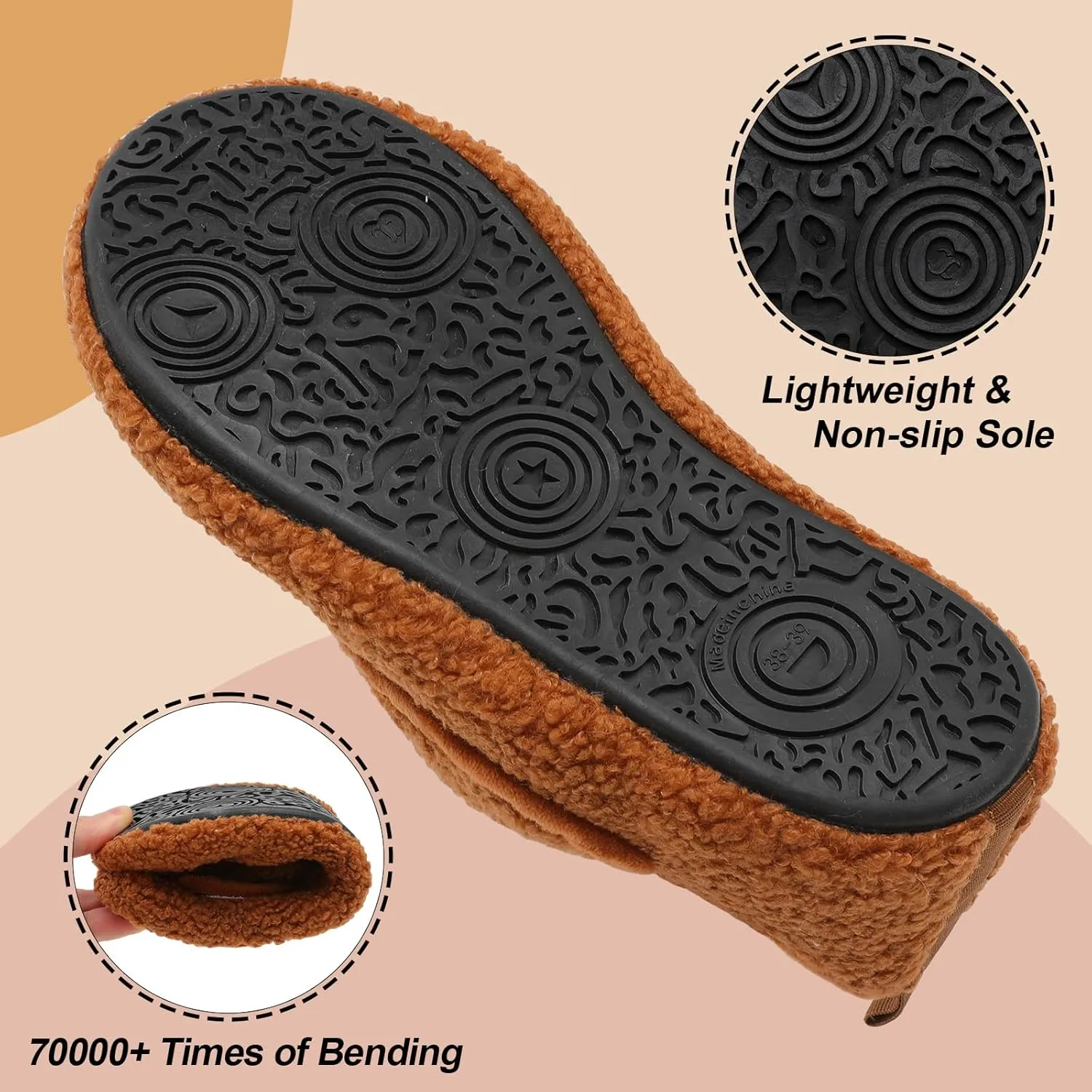 BARERUN Slippers for Women Men Wide House Diabetic Shoes for Women Men Warm Arthritis Edema Swollen Neuropathy Socks Slip on Adjustable Fuzzy Comfy Soft Womens Mens Bedroom Sliipers